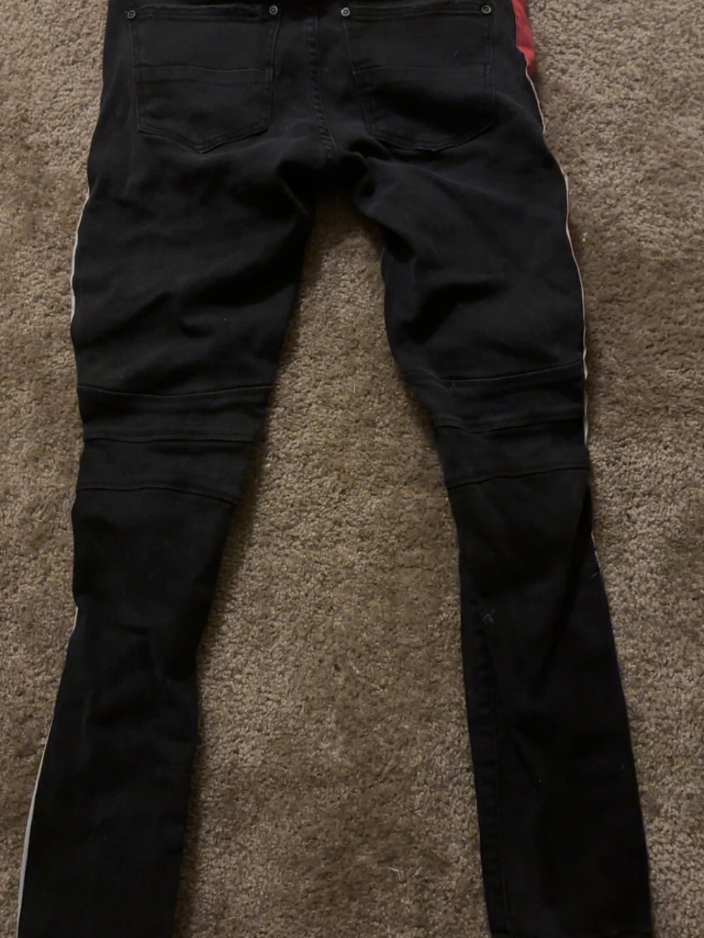 Black Women's Jeans with Side Stripe
